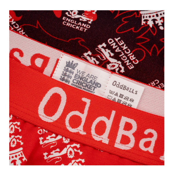 OddBalls Dam/Damer England Cricket IT20 Kalsonger 6 UK Röd Red 6 UK