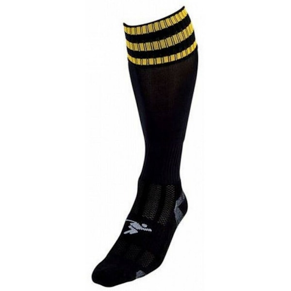 Precision Barn/Barn 3 Ränder Pro Fotbollsstrumpor 3 UK-6 UK Black/Gold 3 UK-6 UK