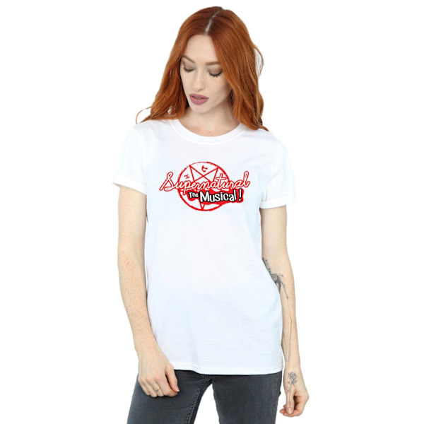 Supernatural Dam/Damer The Musical Bomull Boyfriend T-Shirt White XL