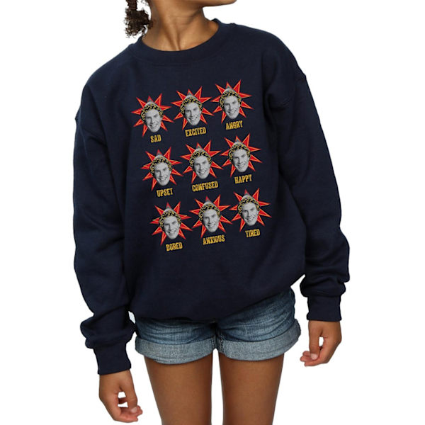 Elf Girls Buddy Moods Sweatshirt 9-11 år Marinblå Navy Blue 9-11 Years