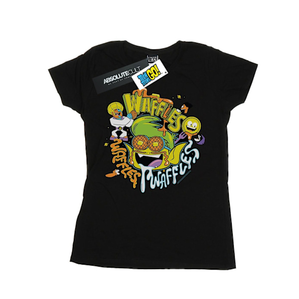 DC Comics Dam/Dam Teen Titans Go Waffle Mania Bomull T-shirt Black S