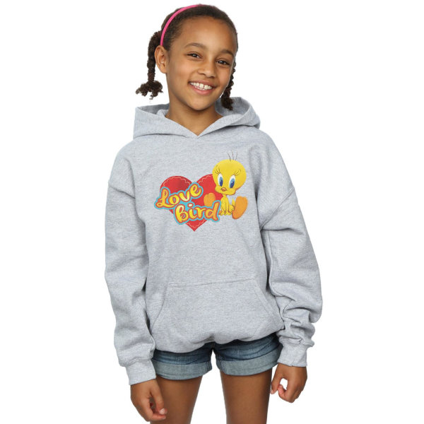 Looney Tunes Girls Tweety Pie Valentine´s Day Love Bird Hoodie Sports Grey 12-13 Years