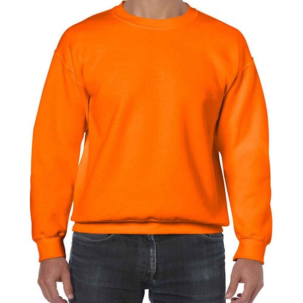 Gildan Herr Heavy Blend Sweatshirt S Säkerhetsorange Safety Orange S