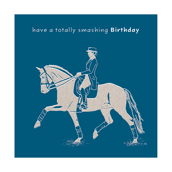 Deckled Edge Colour Block Pony Gratulationskort En Storlek Smashing Smashing Birthday - Horse and Rider One Size