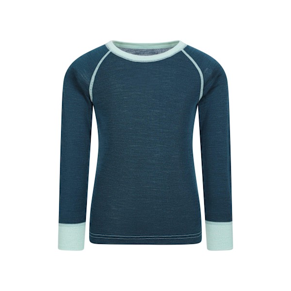 Mountain Warehouse Barn/Barn Merino II Rundhalsad Underställströja Teal 7-8 Years