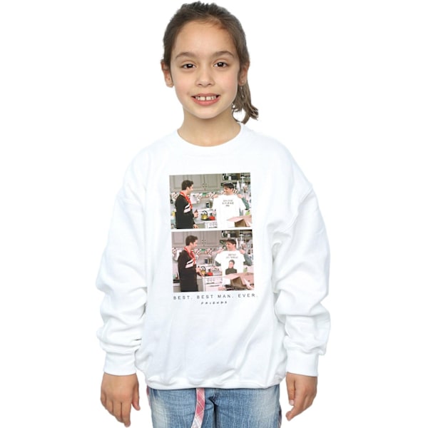 Friends Girls Bästa Bästa Man Ever Sweatshirt 7-8 År Vit White 7-8 Years