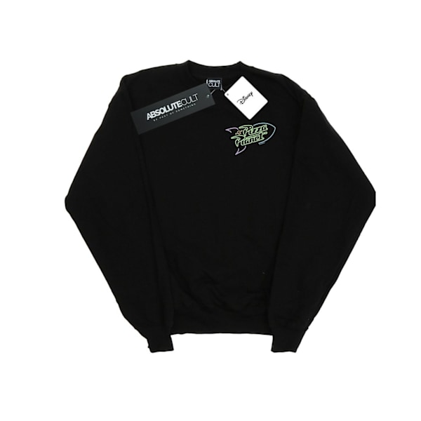 Disney Mens Toy Story Neon Pizza Planet Brösttryck Sweatshirt Black S
