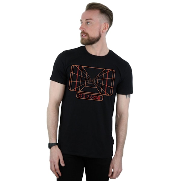 Star Wars Targeting Computer T-shirt för män, 4XL, svart Black 4XL