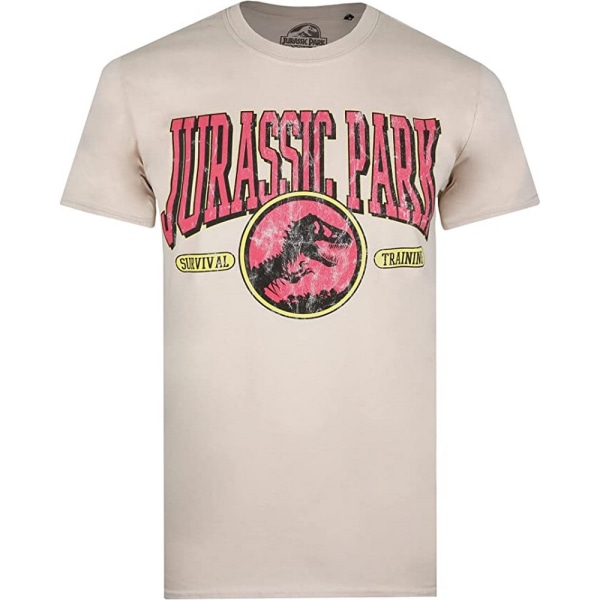 Jurassic Park Mens Överlevnadsträning T-shirt bomull L Sand Sand L