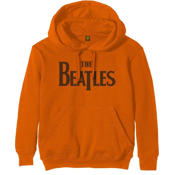 The Beatles Unisex Adult Drop T Logo Pullover Hoodie XXL Orange Orange XXL