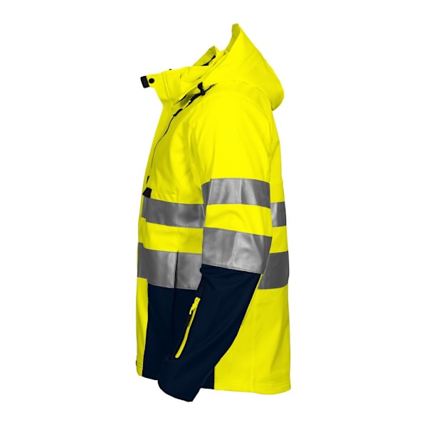 Projob Softshell Hi-Vis Jacka XXL Gul/Marinblå Yellow/Navy XXL