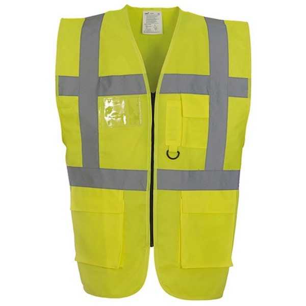 Yoko Hi-Vis Premium Executive/Manager Väst / Jacka (Paket Hi-Vis Yellow 5XL