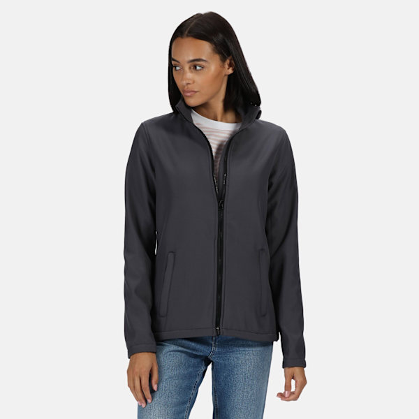 Regatta Womens/Ladies Ablaze Printable Soft Shell Jacket 18 UK Seal Grey/Black 18 UK