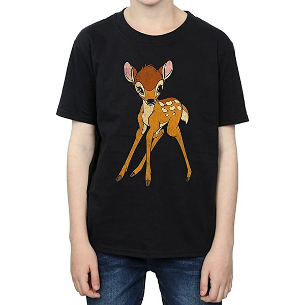 Bambi Boys Classic Cotton T-Shirt 7-8 år Svart Black 7-8 Years