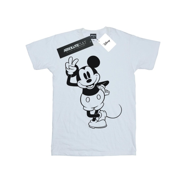 Disney Män Musse Pigg Peace Hand T-shirt L Vit White L