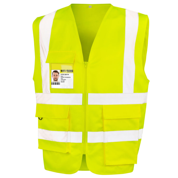 WORK-GUARD by Result Unisex Adult Heavy Duty Security Väst M Fl Fluorescent Yellow M