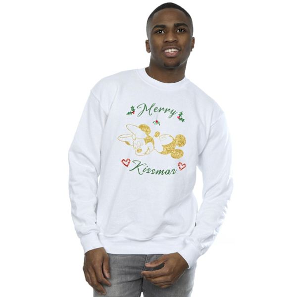 Disney Herr Mickey Mouse Merry Kissmas Sweatshirt 3XL Vit White 3XL