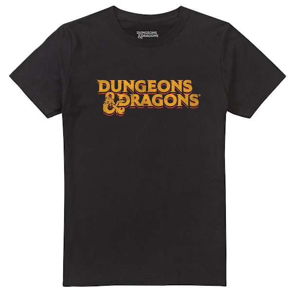 Dungeons & Dragons Herr 70-tals logotyp T-shirt M Svart Black M