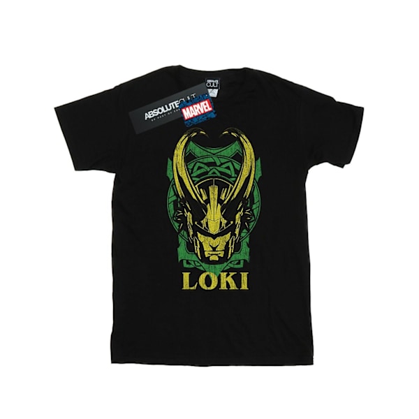 Marvel Boys Loki Badge T-Shirt 7-8 år Svart Black 7-8 Years