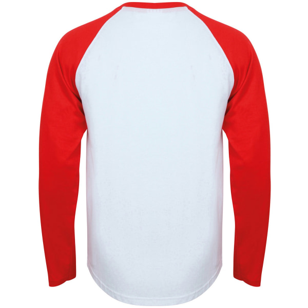 Skinni Fit Långärmad baseball T-shirt för män XL Vit/Oxford N White/Oxford Navy XL