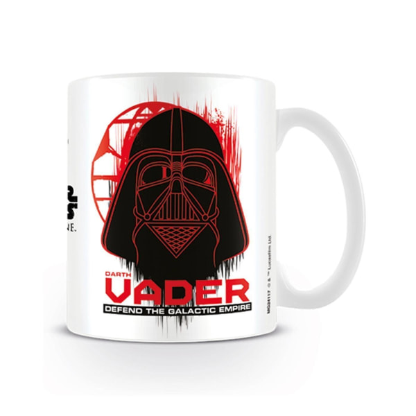 Star Wars officiella Rogue One Darth Vader-mugg One Size Vit White One Size