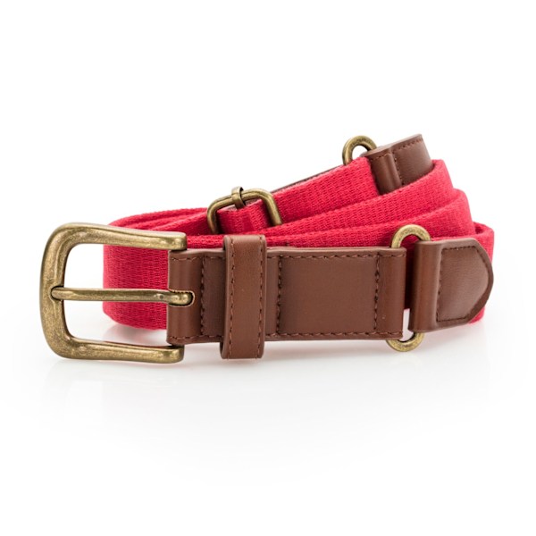 Asquith & Fox Herr Bälte i Konstläder och Canvas One Size Cherry Cherry Red One Size