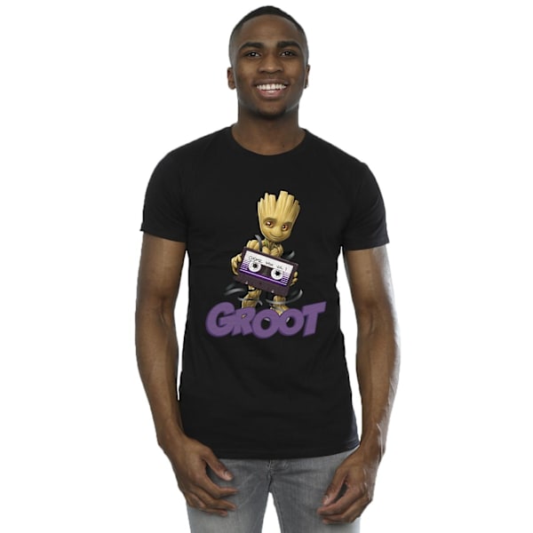 Guardians Of The Galaxy Herr Groot Kassett T-shirt 5XL Svart Black 5XL