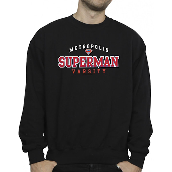 DC Comics Herr Superman Metropolis Varsity Sweatshirt S Svart Black S