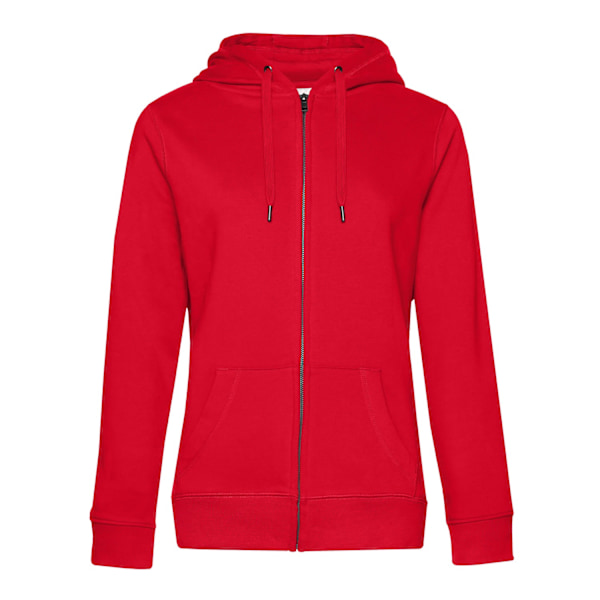 B&C Dam/Dam Queen Hoodie med Hel Dragkedja S Röd Red S