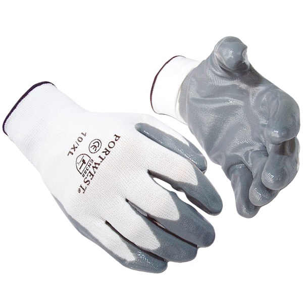 Portwest Flexo Grip Nitrilhandskar (A310) / Säkerhetskläder / Arbetskläder Grey M
