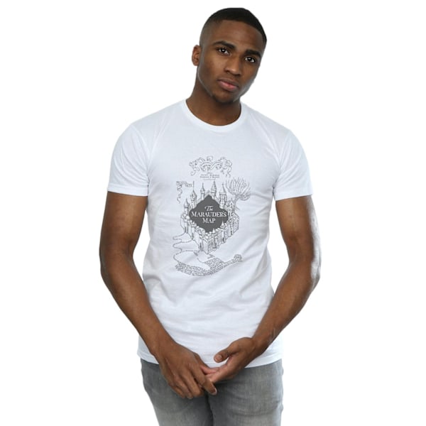 Harry Potter The Marauder´s Map T-shirt för män, S, vit White S