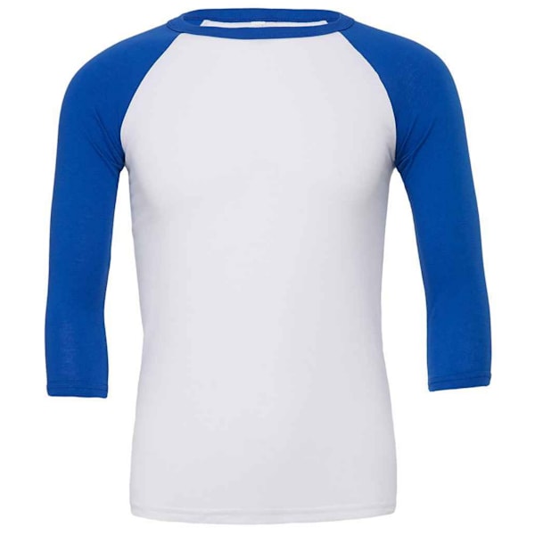 Canvas Unisex Adult 3/4 Sleeve Baseball T-Shirt M Vit/Royal B White/Royal Blue M