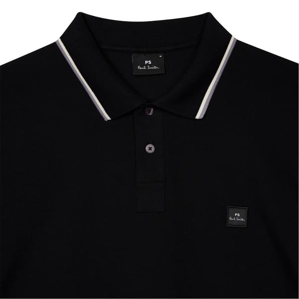 Paul Smith Herr Patch Bomullslogotyp Pikétröja S Svart Black S