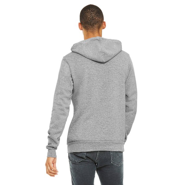 Bella + Canvas Unisex Pullover Polycotton Fleece Hooded Sweatsh Heather Grey 2XL