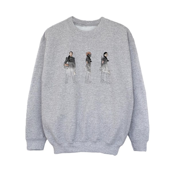 Star Wars Boys The Book Of Boba Fett Fennec Målad Koncept Sweatshirt Sports Grey 12-13 Years