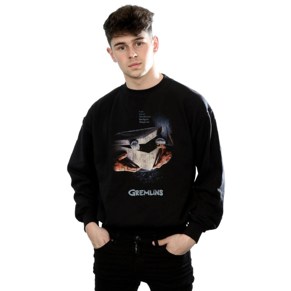 Gremlins Herr Gizmo Distressed Poster Sweatshirt XL Svart Black XL