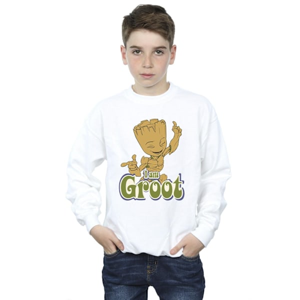 Guardians Of The Galaxy Boys Groot Dancing Sweatshirt 3-4 år White 3-4 Years