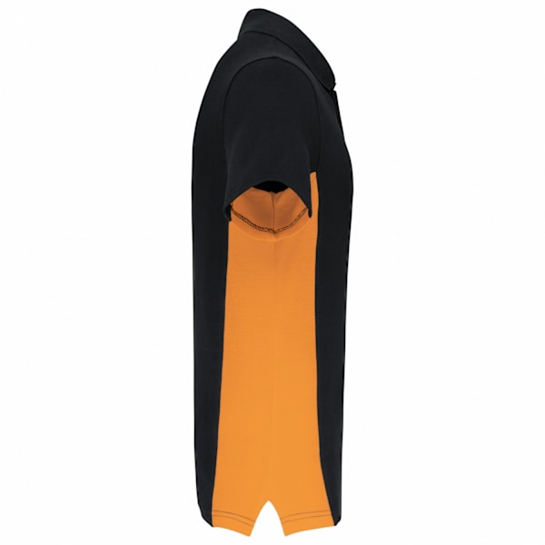 Kariban Herr Flag Polycotton Pique Poloshirt M Svart/Orange Black/Orange M