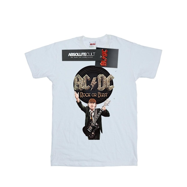AC/DC Pojkar Rock Or Bust Angus Young Bomulls T-Shirt 9-11 År W White 9-11 Years