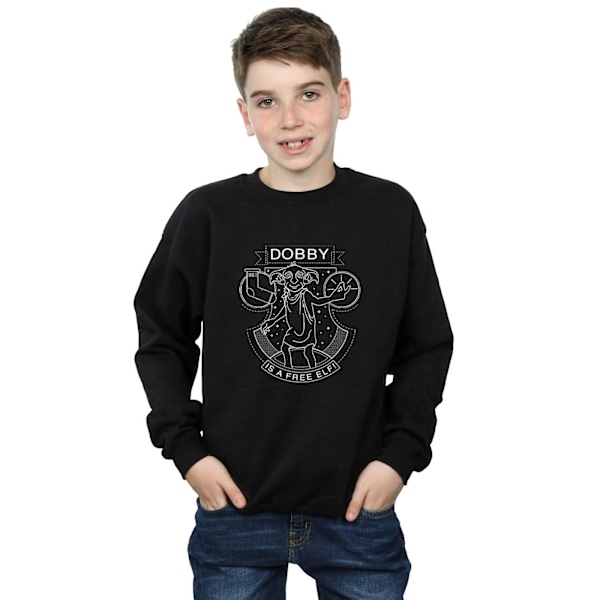 Harry Potter Pojkar Dobby Seal Sweatshirt 5-6 År Svart Black 5-6 Years
