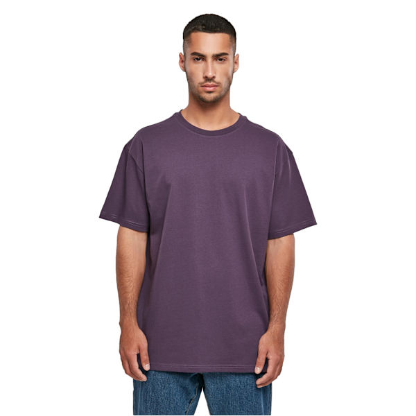 Build Your Brand Unisex Vuxen Kraftig Oversized T-shirt XL Lila Ni Purple Night XL