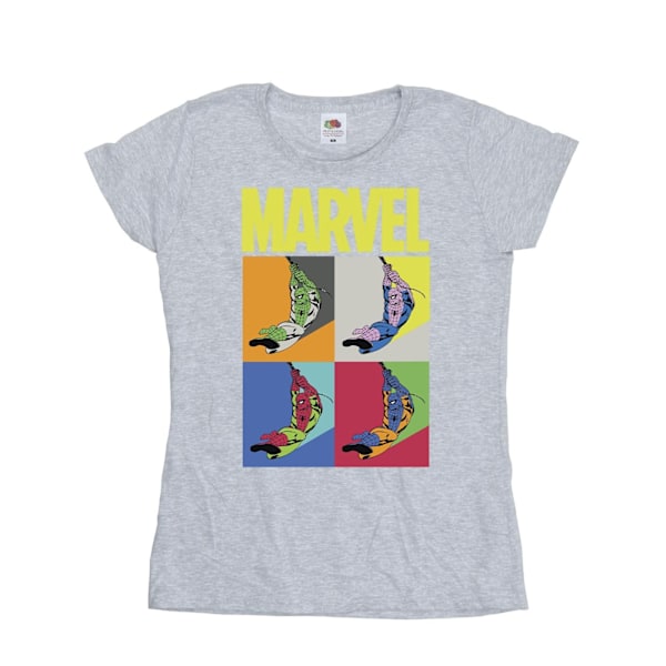 Marvel Dam/Kvinnor Spider-Man Pop Art Bomull T-shirt L Sport Sports Grey L