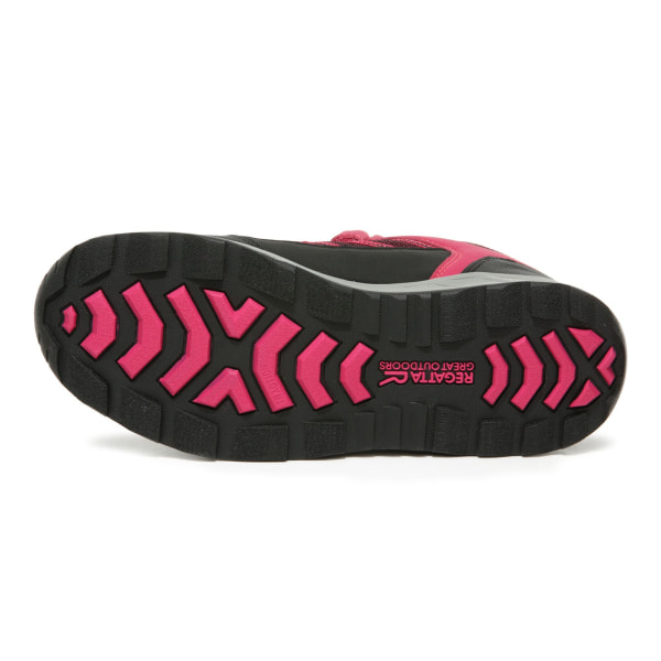 Regatta Kids Samaris V Mid Walking Boots 12 UK Child Dark Ceris Dark Cerise/Neon Pink 12 UK Child