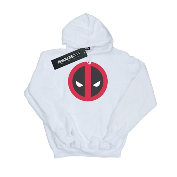 Marvel Herr Deadpool Stor Ren Logotyp Hoodie L Vit White L