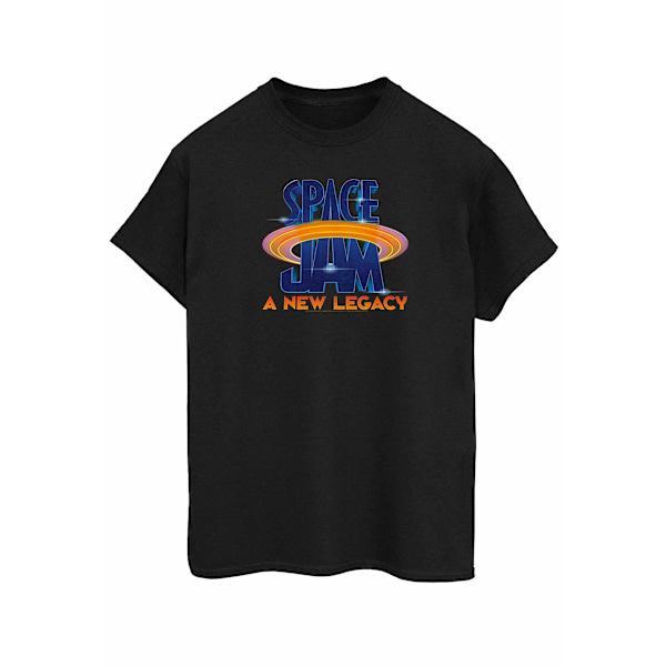 Space Jam: A New Legacy Dam/Dam Movie Logo Bomull Boyfriend T-Shirt Black 3XL