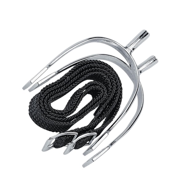 Korsteel Dam/Dam Pow Aldrig Rost Spurs Och Rem 20mm Silver/Svart Silver/Black 20mm