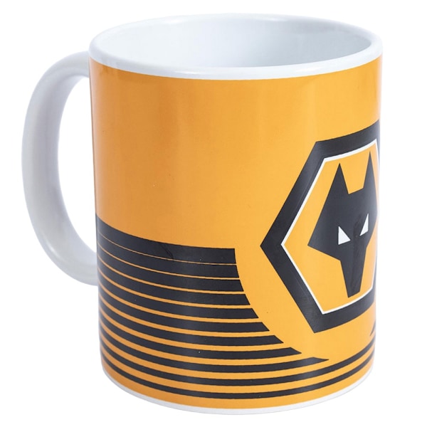 Wolverhampton Wanderers FC Linjär Keramisk Mugg En Storlek Gul/Svart Yellow/Black One Size