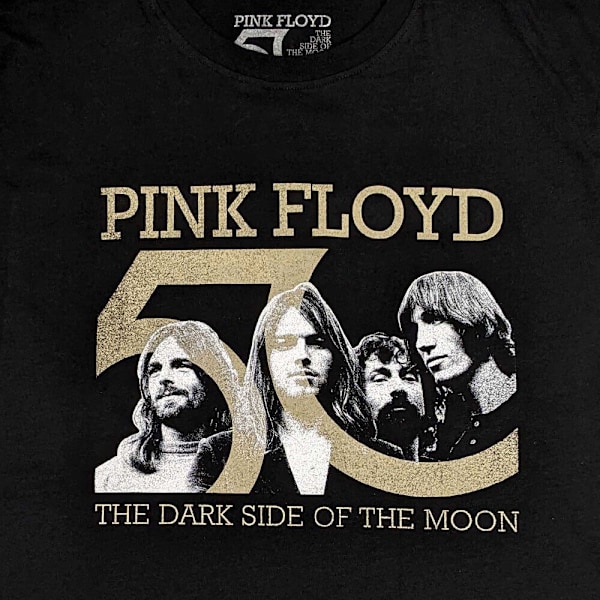 Pink Floyd Unisex Vuxen 50:e Bandlogotyp T-shirt L Svart Black L