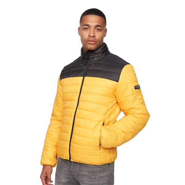 Crosshatch Presnell jacka med hög krage för män, L, gul Yellow L