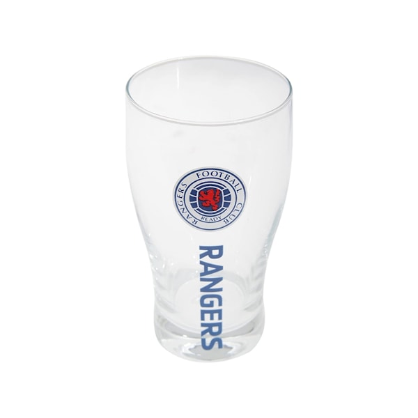 Rangers FC Ordmärke Pintglas En Storlek Klar Clear One Size